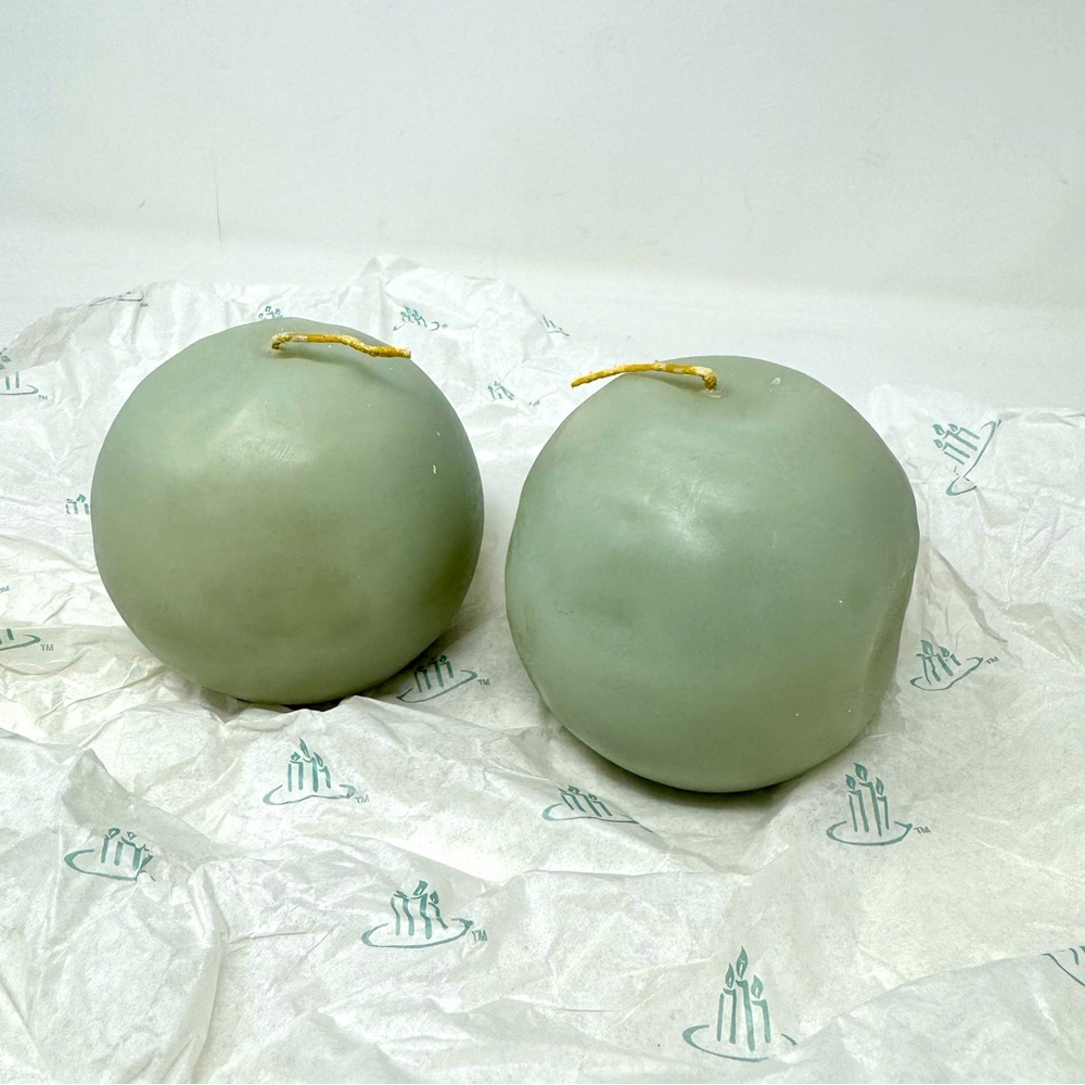 2 - 3” Round Ball Candles Wild Fern | PartyLite